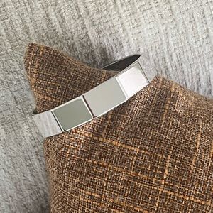 Monet Vintage Silver Bangle Bracelet